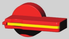 RP-BHD-CP21 - РЫЧАГ РУЧНОГО ПРИВОДА - КРАСНЫЙ - С БЛОКИРОВАНИЕМ (арт.13657)