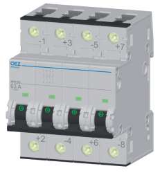 AVN-DC-63-4 Тумблерный выключатель In 63 A, Ue 1000 V d.c., 4-полюс, ширина 4 модуля, замена 5TE2 515-1