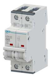 LTN-UC-2C-2 Автоматический выключатель In 2 A, Ue AC 230/400 V / DC 220/440 V, характеристика C, 2-полюса, Icn 10 kA