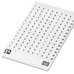 Phoenix contact 0804280:0001 SK 5,08/2,8:FORTL.ZAHLEN 1-10 Маркировка для клеммных модулей