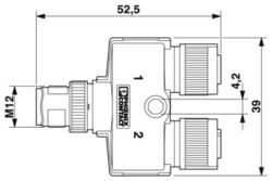 Phoenix contact 1054338 SAC-8PY-M/2XF BK 1-PSR Y-разветвитель