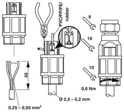 Phoenix contact 1426316 SACC-M 8FS-4QO-0,5-VA Соединитель для датчика/исполнительного устройства