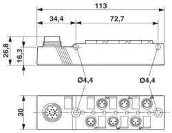Phoenix contact 1516195 SACB- 6/3-L-M16-M8 Коробка датчика и исполнительного элемента