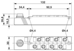 Phoenix contact 1516205 SACB- 8/3-L-M16-M8 Коробка датчика и исполнительного элемента