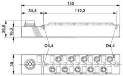 Phoenix contact 1516218 SACB-10/3-L-M16-M8 Коробка датчика и исполнительного элемента