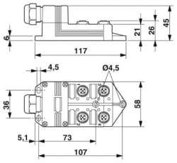 Phoenix contact 1516852 SACB-4/ 8-C SCO Коробка датчика и исполнительного элемента