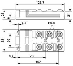 Phoenix contact 1517039 SACB-6/12-10,0PUR SCO Коробка датчика и исполнительного элемента