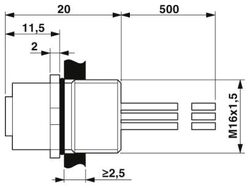 Phoenix contact 1573031 SACC-E-M12FS-5CON-M16/0,5PELUE Встраиваемые разъемы