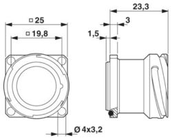 Phoenix contact 1605932 TU-09P1N8AWB00 Аппаратн. соединитель, передняя стенка