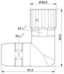 Phoenix contact 1605955 TU-12P1N8ATUDU Кабельный соединитель
