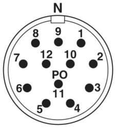 Phoenix contact 1615074 RM-12P1N12R1EN Разъем на кабель