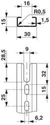 Phoenix contact 5406336 NS 30/15 PERF 300MM DIN-рейка, с перфорацией