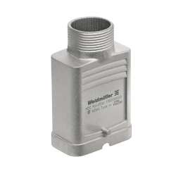 Weidmuller 1003080000 HDC HQM TOLU 1PG21 Исполнение: HDC - корпус, Типоразмер: HQ, Вид защиты: IP65, Вход кабеля сверху, Корпус для вилки, Поперечная скоба для фиксации на нижней части, Стандартный, Типоразмер кабельных вводов: PG 21