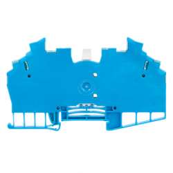 Weidmuller 1016160000 WDT 1.5/3 BL/HB Исполнение: Измерительная клемма с размыкателем, Винтовое соединение, 1.5 мм.кв, 250 V, 10 A, поворотный, синий, Светло-синий