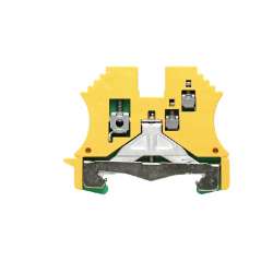 Weidmuller 1016400000 WPE 2.5/1.5/ZR Исполнение: Клеммы PE, Винтовое соединение, 2.5 мм.кв, 300 A (2,5 мм.кв), зеленый/желтый