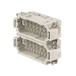 Weidmuller 1018950000 HDC HEE 32 MC 33-64 Исполнение: HDC - вставка, Штифт, 500 V, 16 A, Количество полюсов: 32, Обжимное соединение, Типоразмер: 6