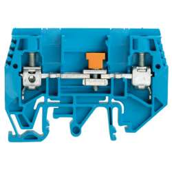 Weidmuller 1019670000 WTL 6/1 EN BL Исполнение: Измерительная клемма с размыкателем, Винтовое соединение, 6 мм.кв, 630 V, 41 A, скользящий, синий