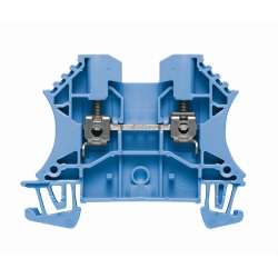 Weidmuller 1020080000 WDU 2.5 BL Исполнение: Проходная клемма, Винтовое соединение, 2.5 мм.кв, 800 V, 24 A, синий