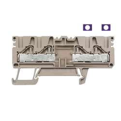 Weidmuller 1022220000 PDU 2.5/4/2X2AN Исполнение: Проходная клемма, PUSH IN, 4 мм.кв, 800 V, 32 A, Темно-бежевый
