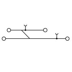 Weidmuller 1022350000 WDK 2.5V GE Исполнение: Проходная клемма, Двухуровневая клемма, Винтовое соединение, 2.5 мм.кв, 400 V, 24 A, желтый