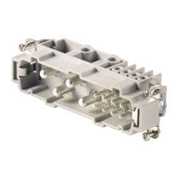 Weidmuller 1023260000 HDC S4/8 MS Исполнение: HDC - вставка, Штифт, 400 V, 80 A, Количество полюсов: 12, Винтовое соединение, Типоразмер: 8