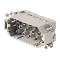 Weidmuller 1023340000 HDC S12/2 MC Исполнение: HDC - вставка, Штифт, 690 V, 40 A, Количество полюсов: 14, Обжимное соединение, Типоразмер: 6