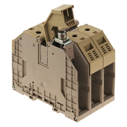 Weidmuller 1026700000 WDU 70/95/3 Исполнение: Проходная клемма, Винтовое соединение, 95 мм.кв, 1000 V, 232 A, Темно-бежевый