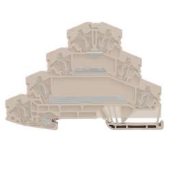 Weidmuller 1027550000 ZMAK 2.5 690V Исполнение: Соединительная клемма двигателя, Пружинное соединение, 2.5 мм.кв, 690 V, Темно-бежевый