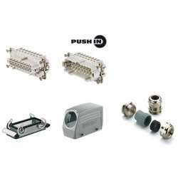 Weidmuller 1027640000 HDC KIT HE-P 16.120 Исполнение: RockStar® HDC - комплекты-Промышленный разъем, Комплект, HE, Типоразмер: 6, Полюс: 16, PUSH IN, 500 V, 16 A, Алюминиевое литье под давлением, PG 21
