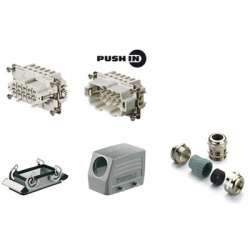 Weidmuller 1027680000 HDC KIT HE-P 10.110 Исполнение: RockStar® HDC - комплекты-Промышленный разъем, Комплект, HE, Типоразмер: 4, Полюс: 10, PUSH IN, 500 V, 16 A, Алюминиевое литье под давлением, PG 16