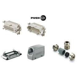 Weidmuller 1027690000 HDC KIT HE-P 16.120 M Исполнение: RockStar® HDC - комплекты-Промышленный разъем, Комплект, HE, Типоразмер: 6, Полюс: 16, PUSH IN, 500 V, 16 A, Алюминиевое литье под давлением, M 25