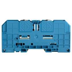 Weidmuller 1028480000 WFF 70 BL Исполнение: Винтовые клеммы болтового типа, Проходная клемма, Расчетное сечение: 70 мм.кв, Болтовое соединение, Непосредственный монтаж