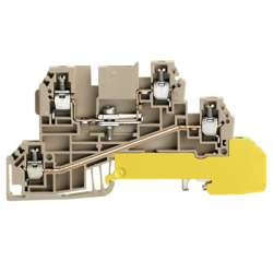 Weidmuller 1029810000 WDL 2.5/TR/DU/PE Исполнение: W-серия, Распределительный клеммный блок с клеммами WQV, Расчетное сечение: 2.5 мм.кв, Винтовое соединение
