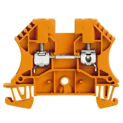 Weidmuller 1036760000 WDU 4 OR Исполнение: Проходная клемма, Винтовое соединение, 4 мм.кв, 800 V, 32 A, оранжевый