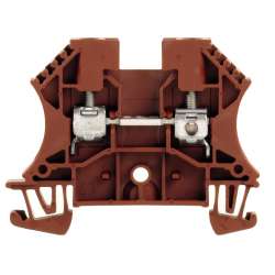 Weidmuller 1037810000 WDU 4 BR Исполнение: Проходная клемма, Винтовое соединение, 4 мм.кв, 800 V, 32 A, коричневый