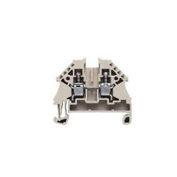 Weidmuller 1042600000 WDU 4N Исполнение: Проходная клемма, Винтовое соединение, 4 мм.кв, 500 V, 32 A, Темно-бежевый