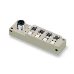 Weidmuller 1051760000 SAI-4-S 3P M8 L OL Исполнение: SAI, пассивный, Концентратор сигналов, пассивный распределитель, M8, С разъемом M12, Нет