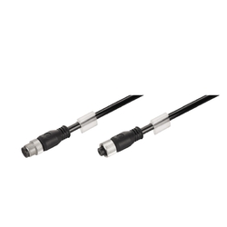 Weidmuller 1059340050 IE-C5DB4RE0050MSSMCS-E Исполнение: Системный кабель, M12 IP 67, прямая вилка, M12 IP 67, розетка прямая, Кат.5 (ISO/IEC 11801) / кат.5e (TIA T568-B), Radox GKW S, 5 m
