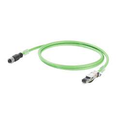 Weidmuller 1059760050 IE-C5DD4UG0050MCAA20-E Исполнение: Тросовый кабель, PROFINET, Вилка угловая M12 IP 67, RJ45 IP 20, Кат.5 (ISO/IEC 11801) / кат.5e (TIA T568-B), Полиуретан, 5 m