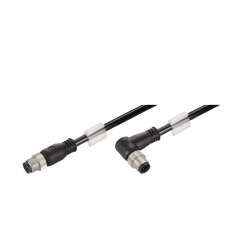 Weidmuller 1059940030 IE-C5DB4RE0030MCSMCA-E Исполнение: Системный кабель, M12 IP 67, прямая вилка, Вилка угловая M12 IP 67, Кат.5 (ISO/IEC 11801) / кат.5e (TIA T568-B), Radox GKW S, 3 m