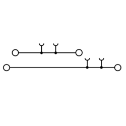 Weidmuller 1068030000 WDK 2.5 ZQV WS Исполнение: Проходная клемма, Двухуровневая клемма, Винтовое соединение, 2.5 мм.кв, 400 V, 24 A, белый