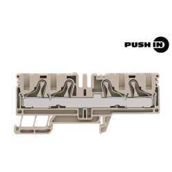 Weidmuller 1083040000 PDU 6/10/4AN Исполнение: Проходная клемма, PUSH IN, 10 мм.кв, 800 V, 57 A, Темно-бежевый