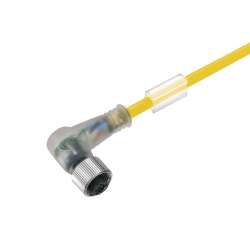 Weidmuller 1092950500 SAIL-M12BW-4-2L5.0UGE Исполнение: Концентратор сигналов, контрольная линия, Один конец без разъема, M12, Number of poles : 4, 5 m, Гнездо, угловое, Экранированный: Нет, Светодиод: Да, Материал оболочки: Полиуретан, Галогены: Нет