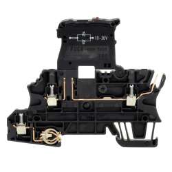 Weidmuller 1162830000 WMF 2.5 FU BLZ PE 10-36V SW Исполнение: W-серия, Клемма с предохранителем, Клеммы PE, Расчетное сечение: 2.5 мм.кв, Винтовое соединение