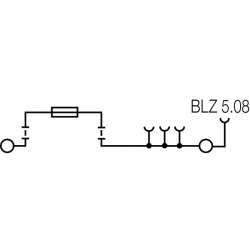 Weidmuller 1163010000 WMF 2.5 FU BLZ 60-150V SW Исполнение: W-серия, Клемма с предохранителем, Расчетное сечение: 2.5 мм.кв, Винтовое соединение