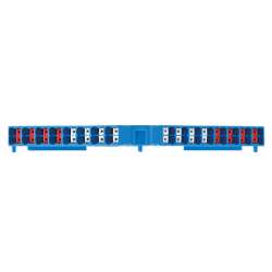 Weidmuller 1173900000 PRV 8 BL 35X15 WS/RT Исполнение: P-серия, Распределительные клеммы, Расчетное сечение: 1.5 мм.кв, Количество уровней: 8, Количество соединений: 32, Цвет: синий, Цвет элементов управления: белый-красный, TS 35 x 15