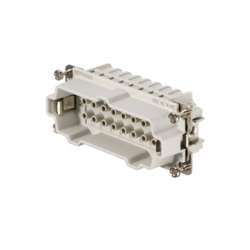 Weidmuller 1207900000 HDC HE 16 MC Исполнение: HDC - вставка, Штифт, 500 V, 16 A, Количество полюсов: 16, Обжимное соединение, Типоразмер: 6