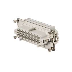 Weidmuller 1208000000 HDC HE 16 FC Исполнение: HDC - вставка, Гнездо, 500 V, 16 A, Количество полюсов: 16, Обжимное соединение, Типоразмер: 6