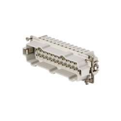 Weidmuller 1211500000 HDC HE 24 MC Исполнение: HDC - вставка, Штифт, 500 V, 16 A, Количество полюсов: 24, Обжимное соединение, Типоразмер: 8