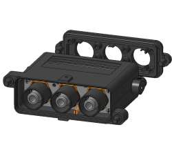 Weidmuller 1214440000 HDC HP550 KIT 6M150 Исполнение: RockStar® HDC - комплекты-Промышленный разъем, Промышленный разъем, HighPower, 4000 V, 550 A, Алюминиевое литье под давлением, Корпус для вилки